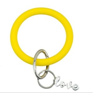 Yellow LOVE Charm KeyChain Bangle